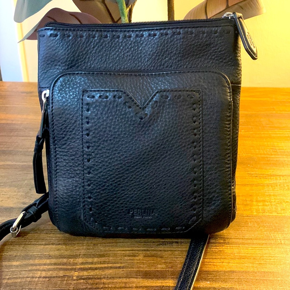 PERLINA ELENA LEATHER CROSSBODY BAG